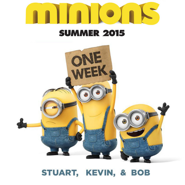 Minions poster three holding sign free wallpaper for tablet - medium preview image