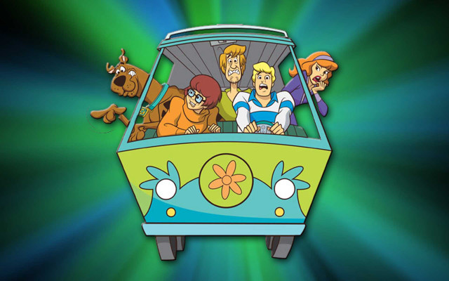 Cartoon bus people dog inside free wallpaper for desktop - medium preview image