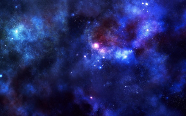Starry sky blue red center free wallpaper for desktop - medium preview image