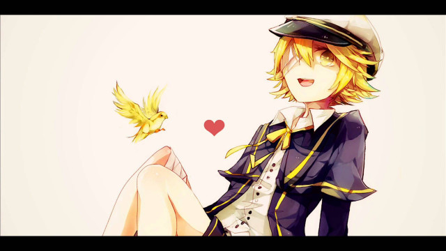 Woman sailor bird heart blonde free wallpaper for desktop - medium preview image