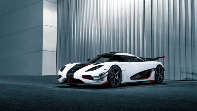 White black sports car garage #3 free wallpaper for desktop - medium preview image