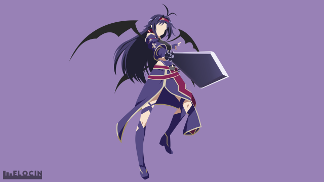 Woman purple outfit holding black free wallpaper for desktop - medium preview image