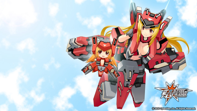 Cartoon character flying robot suit free wallpaper for desktop - medium preview image