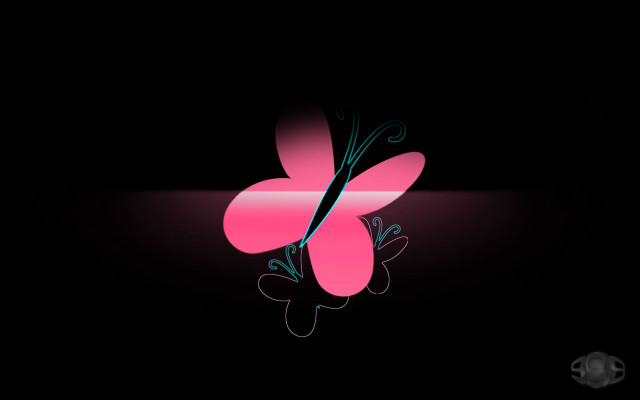 Pink butterfly black background pink free wallpaper for desktop - medium preview image