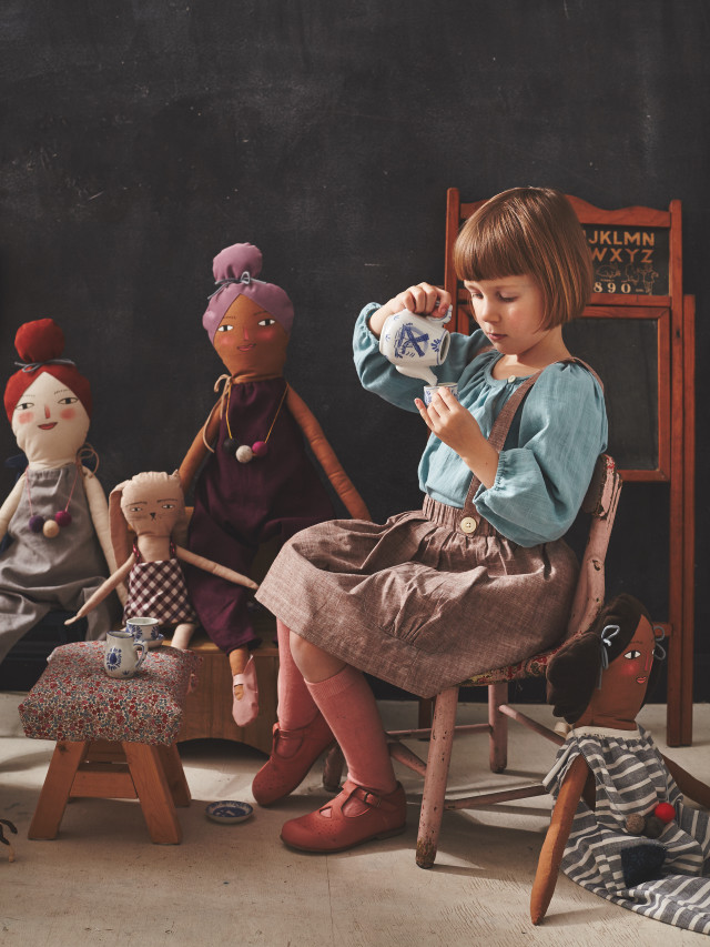 Little girl chair doll floor free wallpaper for mobile - medium preview image