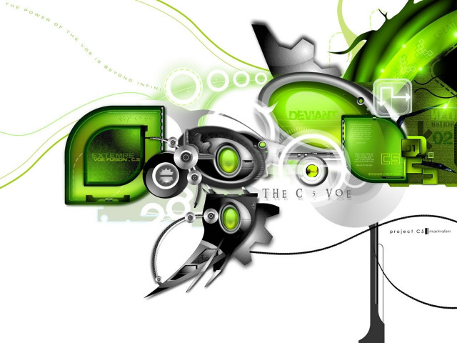 Green abstract background circles shapes free wallpaper for desktop - medium preview image