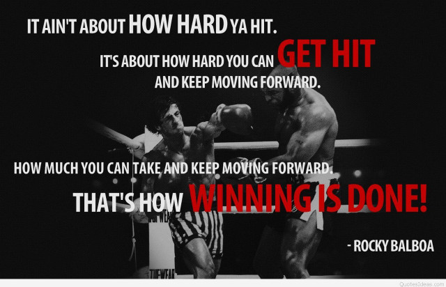 Rocky bala quote hard hit free wallpaper for desktop - medium preview image