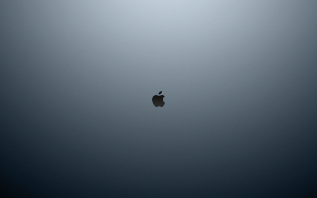 Black white apple logo minimalism free wallpaper for desktop - medium preview image