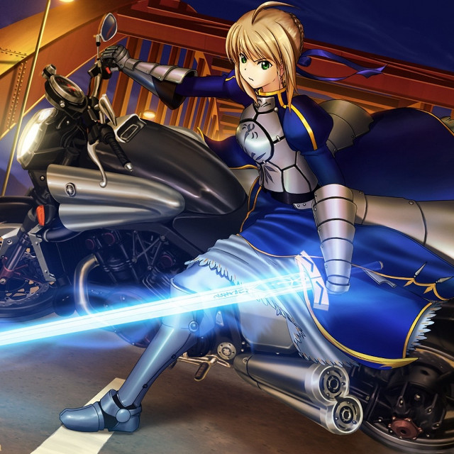 Woman blue dress motorcycle blue free wallpaper for tablet - medium preview image
