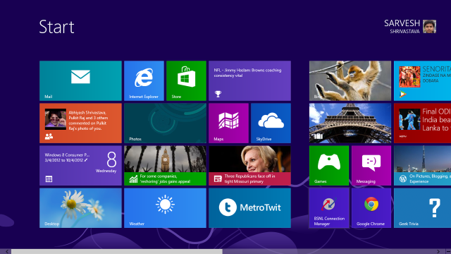 Windows8 start screen highlighted buttons #3 free wallpaper for desktop - medium preview image