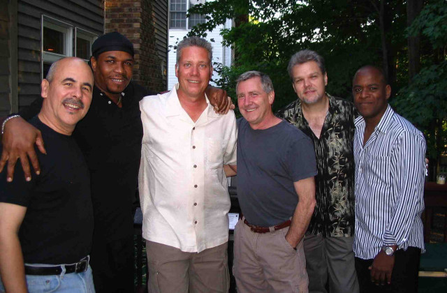 Men group house trees background free wallpaper for desktop - medium preview image