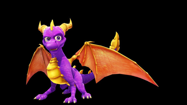Purple yellow dragon big eyes free wallpaper for desktop - medium preview image
