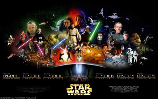 Star wars poster all characters free wallpaper for desktop - medium preview image
