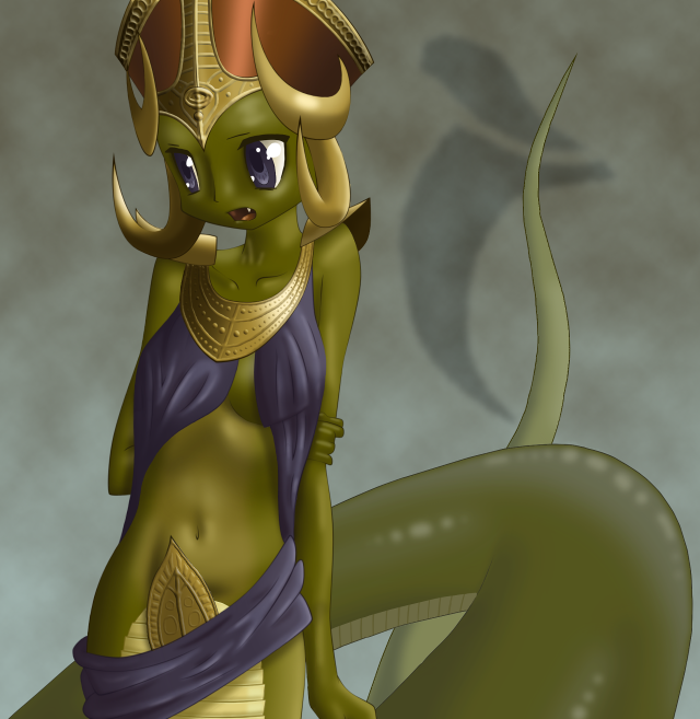 Cartoon woman snake back hat free wallpaper for tablet - medium preview image