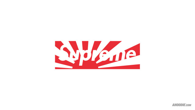 Red supreme logo white background free wallpaper for desktop - medium preview image