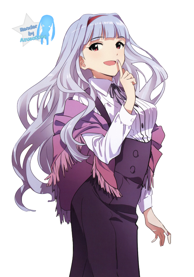 Woman long white hair purple #3 free wallpaper for mobile - medium preview image