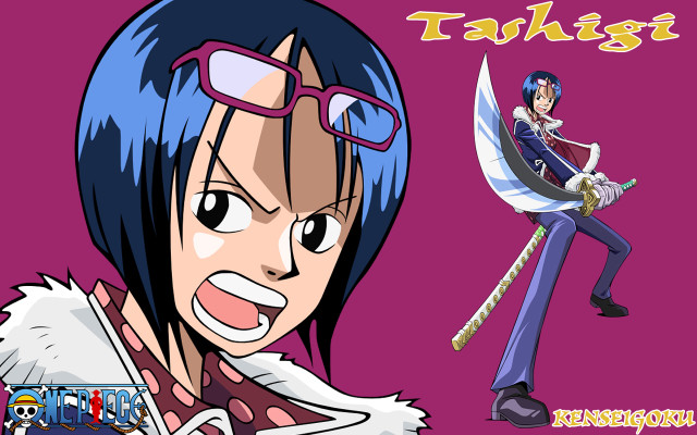 Cartoon character blue hair glasses free wallpaper for desktop - medium preview image