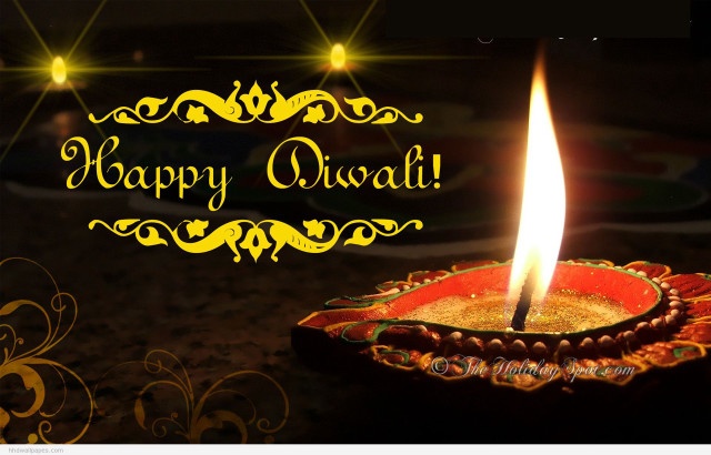 Lit diya happy diwali decorative free wallpaper for desktop - medium preview image