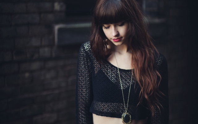 Gothic black and white portrait free wallpaper for desktop - medium preview image