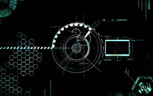 Futuristic background circular object hexagonal free wallpaper for desktop - medium preview image