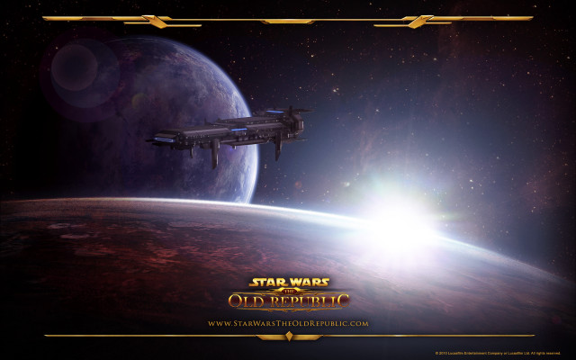 Star wars ship flying planet #2 free wallpaper for desktop - medium preview image