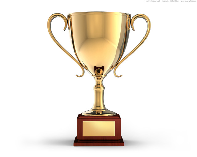 Golden trophy cup wooden base free wallpaper for desktop - medium preview image