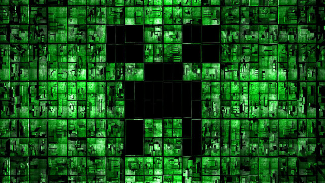 Green black background squares different free wallpaper for desktop - medium preview image