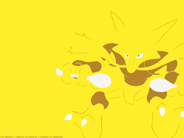 Yellow background cartoon character middle free wallpaper for desktop - medium preview image