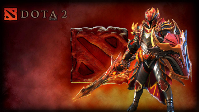 Dota2 character sword shield flames free wallpaper for desktop - medium preview image