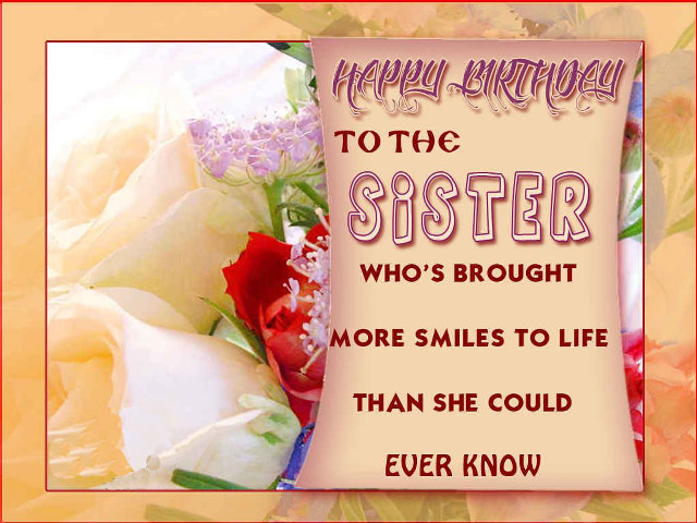 Happy birthday sister bouquet smiles free wallpaper for desktop - medium preview image