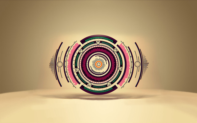 Circular patterned object light shadow free wallpaper for desktop - medium preview image