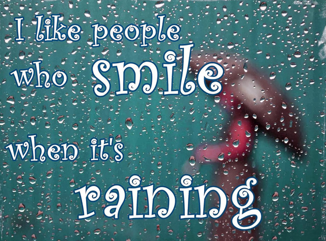 Person holding umbrella rain quote #2 free wallpaper for desktop - medium preview image
