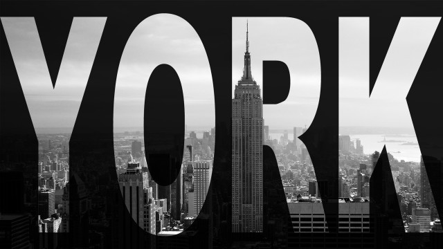 Black white city york empire free wallpaper for desktop - medium preview image