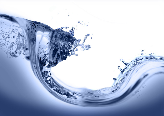 Blue water wave white background free wallpaper for desktop - medium preview image