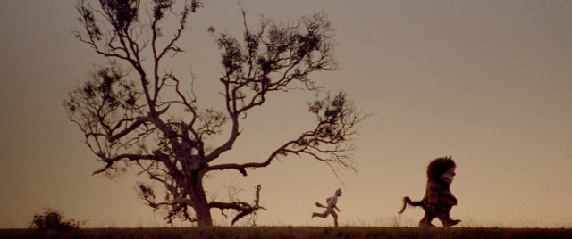 Person running field tree sunset free wallpaper for desktop - medium preview image