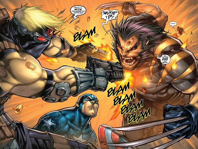 Comic book fight two men free wallpaper for desktop - medium preview image