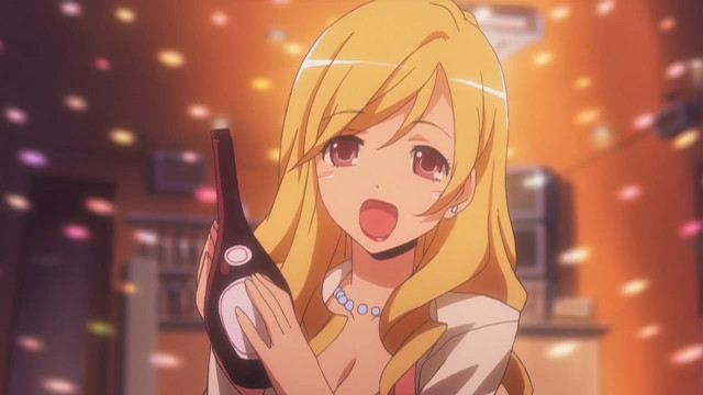 Woman holding wine bottle surprised free wallpaper for desktop - medium preview image