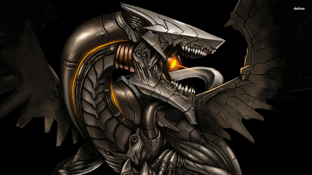 Dragon metallic yellow eye large free wallpaper for desktop - medium preview image