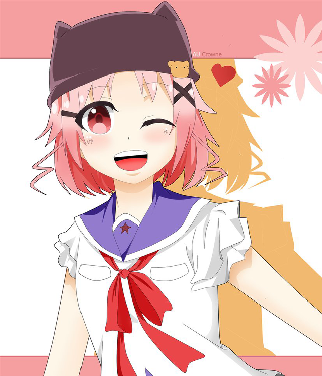 Girl pink hair hat cat free wallpaper for tablet - medium preview image