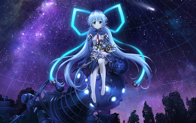 Anime girl giant object sky free wallpaper for desktop - medium preview image