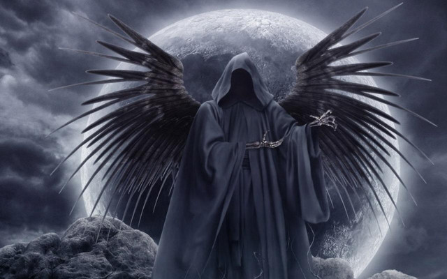 Man hooded cloak wings full free wallpaper for desktop - medium preview image