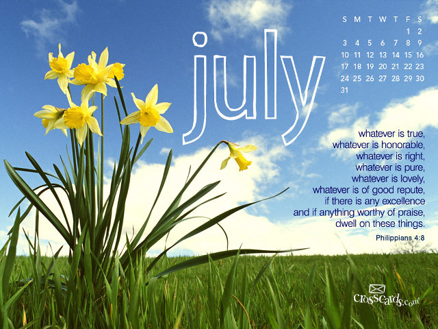 Calendar flowers grass sky quote free wallpaper for desktop - medium preview image