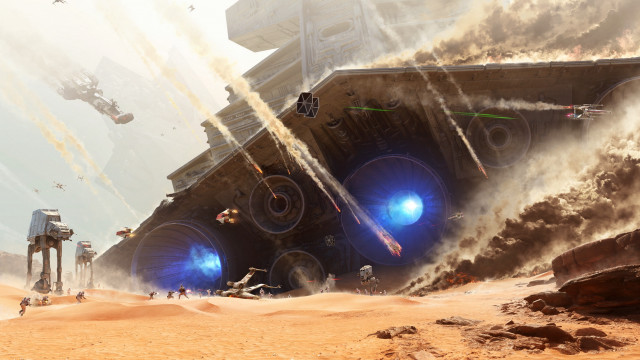 Star wars battle giant vehicle #3 free wallpaper for desktop - medium preview image