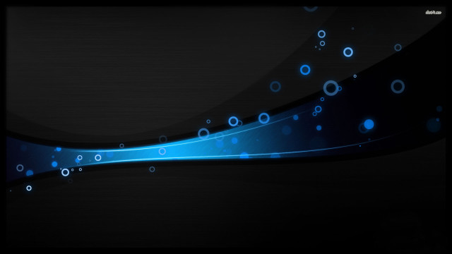 Blue black background bubbles lines free wallpaper for desktop - medium preview image