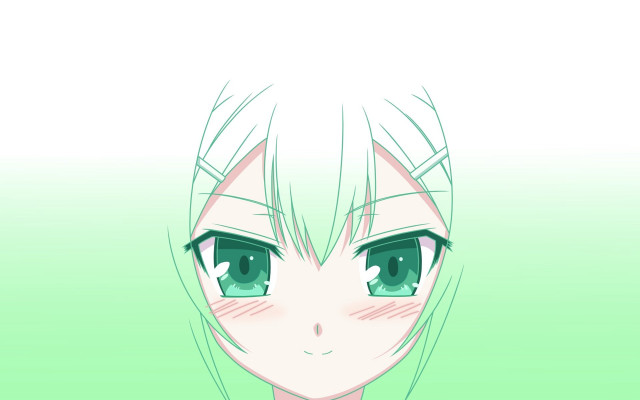 Girl green eyes gradient background free wallpaper for desktop - medium preview image