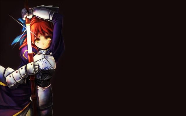 Woman armor sword holding strong free wallpaper for desktop - medium preview image