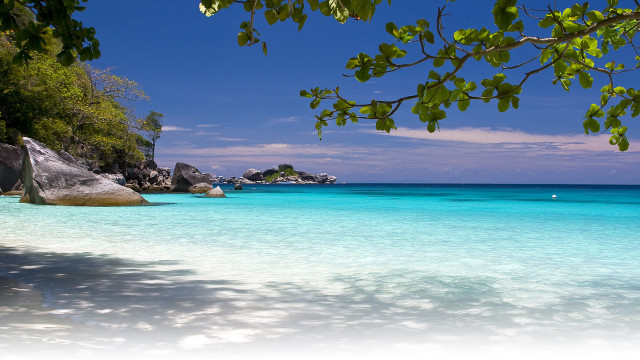 Beach rock formation clear water #6 free wallpaper for desktop - medium preview image