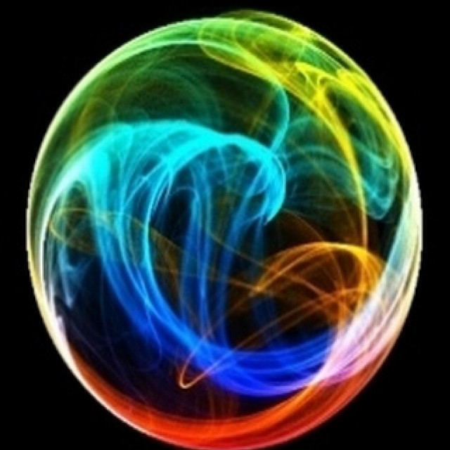 Colorful light hologram moon planet free wallpaper for tablet - medium preview image