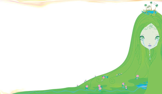 Woman long hair crown green free wallpaper for desktop - medium preview image