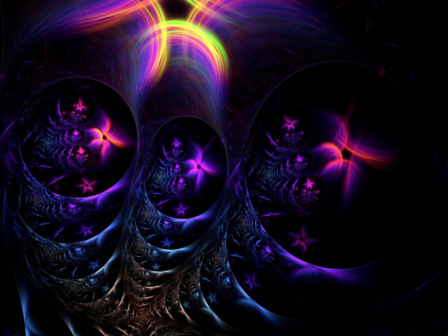 Fractal design blue background yellow free wallpaper for desktop - medium preview image